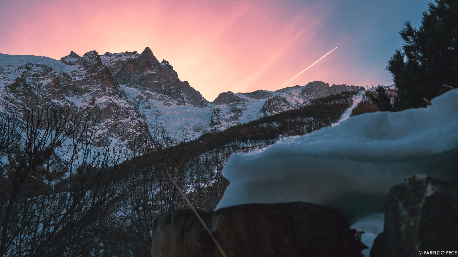 the shady side of the mountain